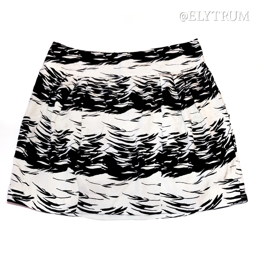 Silence + Noise Silk zebra skirt